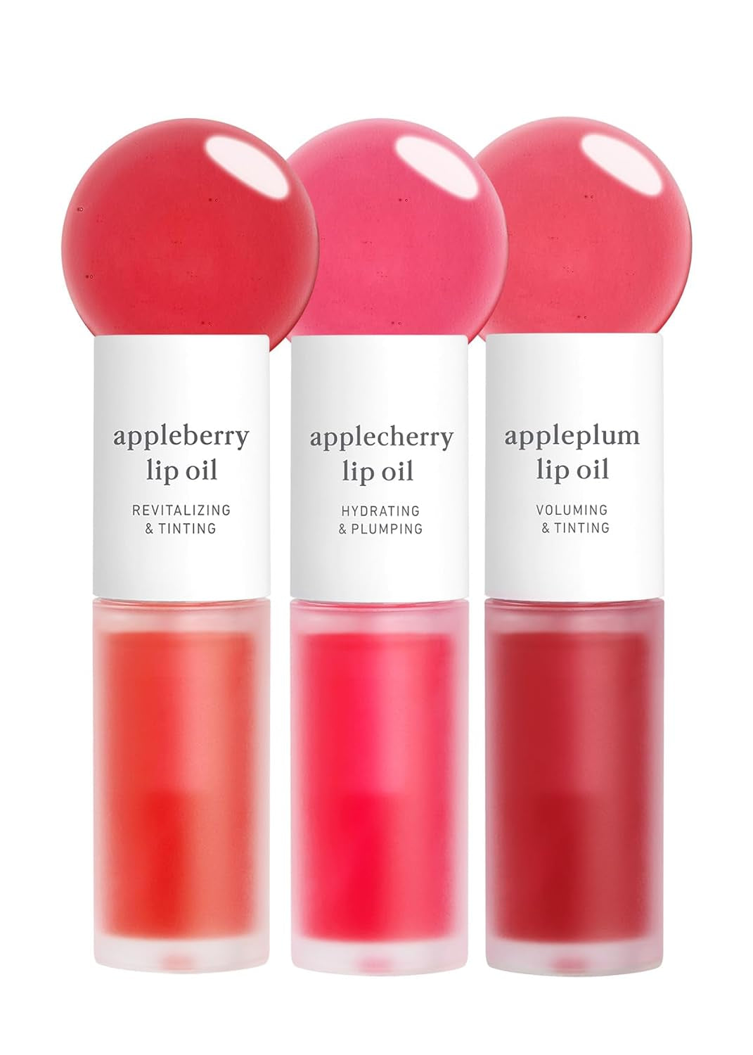 NOONI Korean Lip Oil - Appleberry | Lip Stain, Gift, Long-Lasting, Moisturizing, Plumping, Revitalizing, and Tinting for Dry Lips with Raspberry Fruit Extract, Glass Skin Look, 0.12 Fl Oz
