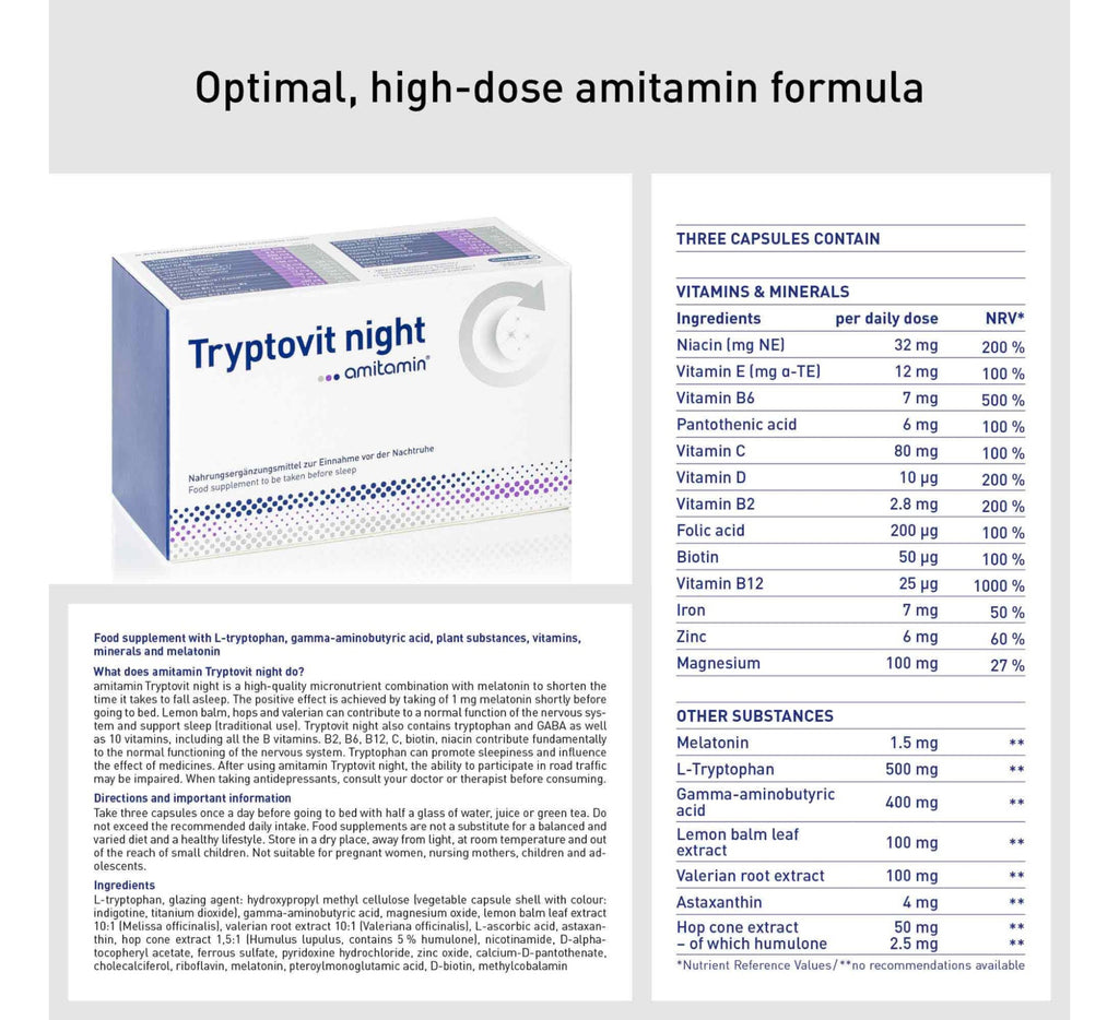 amitamin® Tryptovit Night - Relief of Non-organic Sleep-Wake Rhythm Irregularities