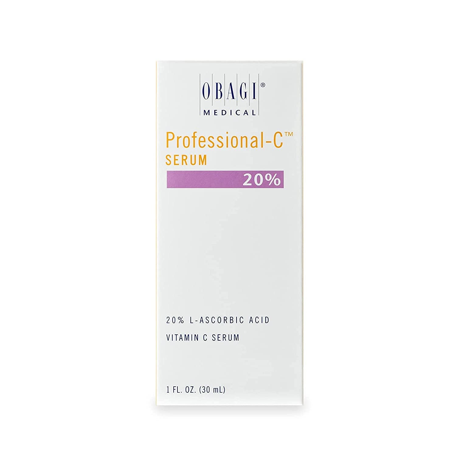 Obagi Professional C Serum 20%, Vitamin C Facial Serum with Concentrated 20% L Ascorbic Acid for Normal to Oily Skin, 1.0 Fl Oz - Original Obagi - Free & Fast Delivery