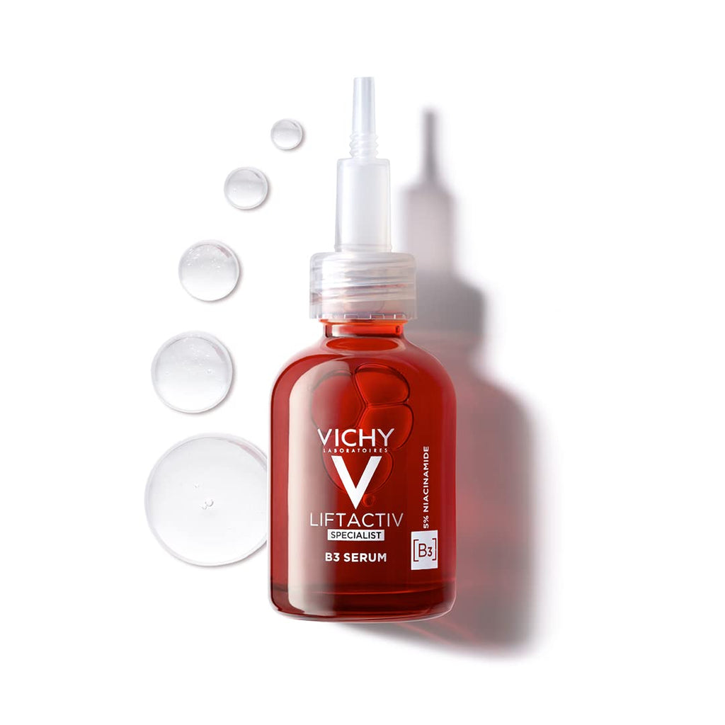 "Vichy Liftactiv B3 Niacinamide Serum: Advanced Discoloration Correcting Facial Serum for Youthful, Even-Toned Skin - Infused with Peptides, Tranexamic Acid, and Fragrance-Free Formula!"