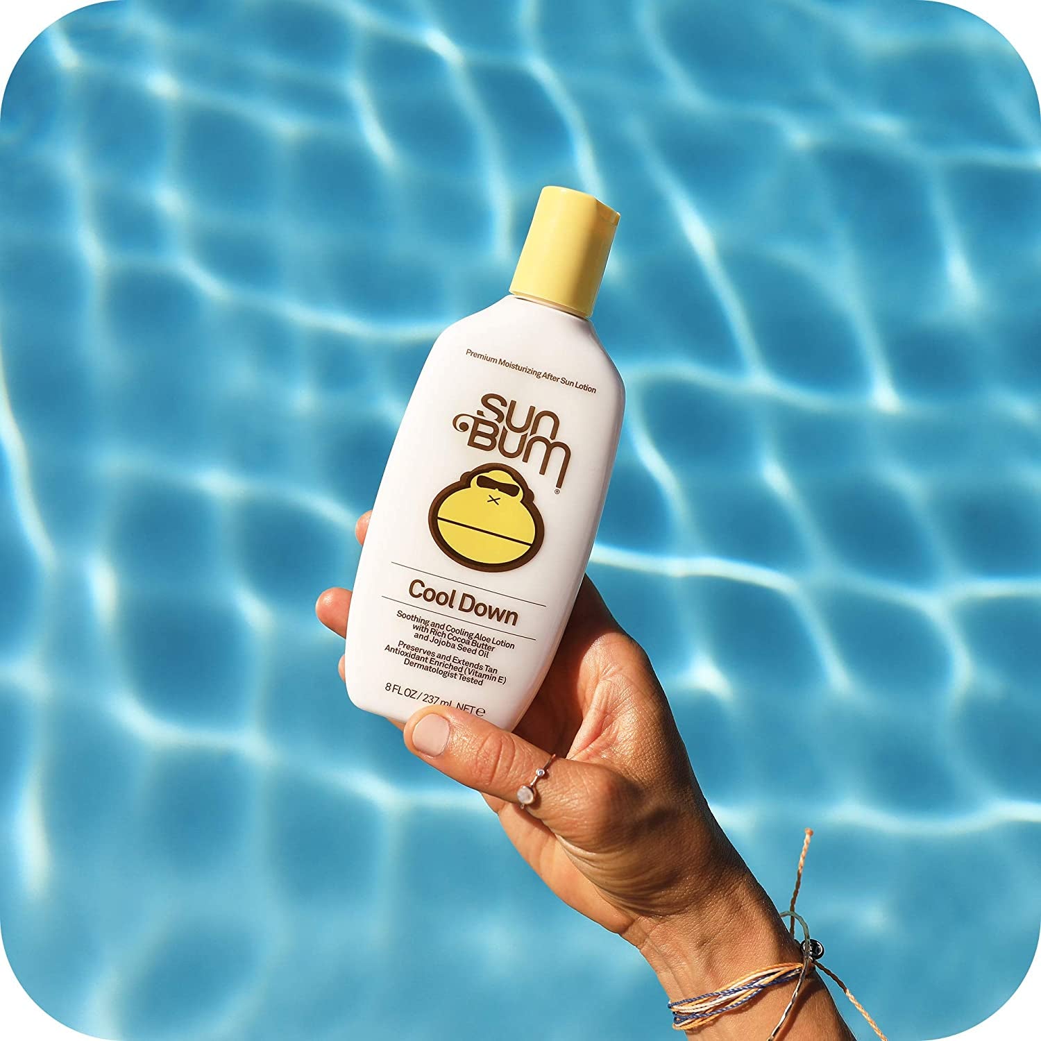 Sun Bum Cool down Aloe Vera Lotion - Vegan after Sun Care with Cocoa Butter to Soothe and Hydrate Sunburn- 8 Oz