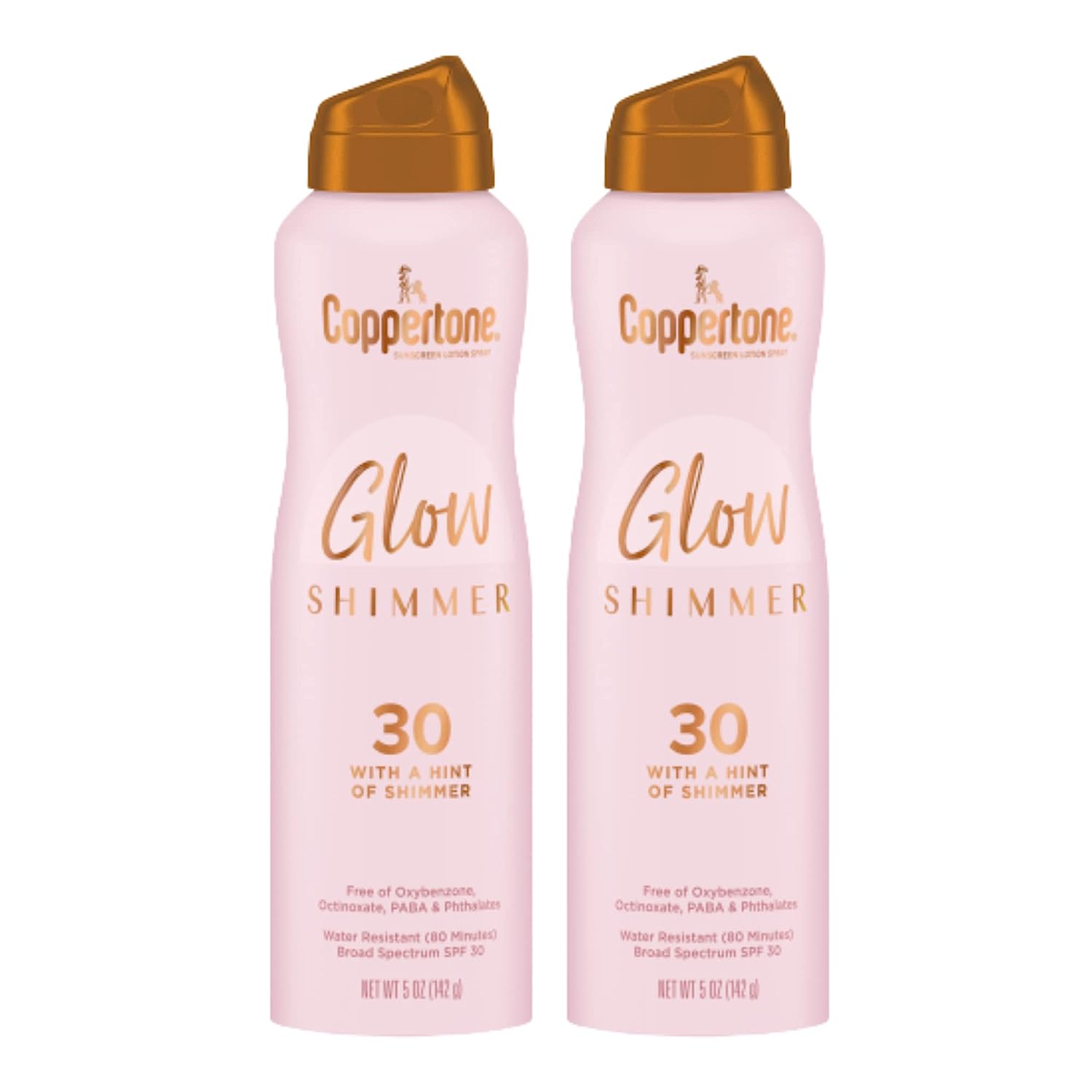 Coppertone Glow with Shimmer Sunscreen Spray, Water Resistant , Broad Spectrum, SPF 50, 5 Oz