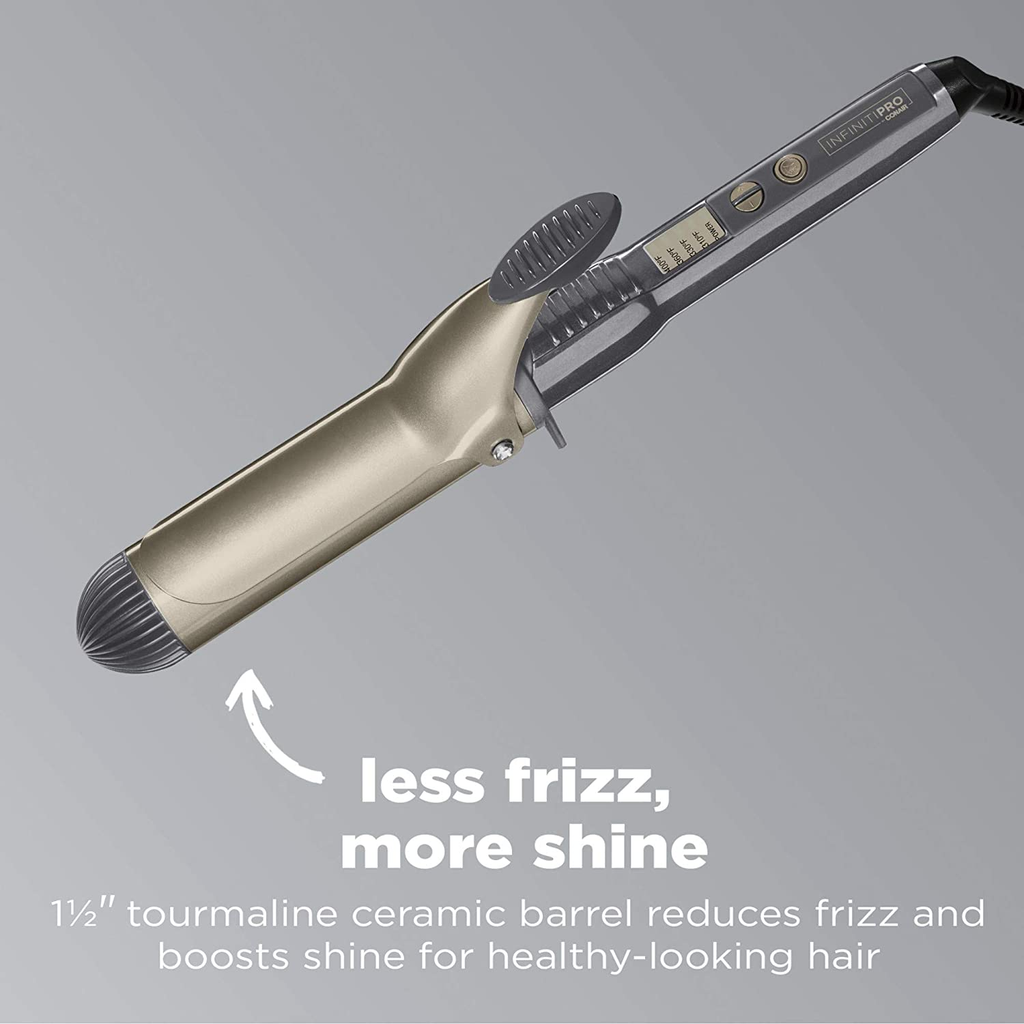 INFINITIPRO by Tourmaline 1 1/2-Inch Ceramic Curling Iron, Black