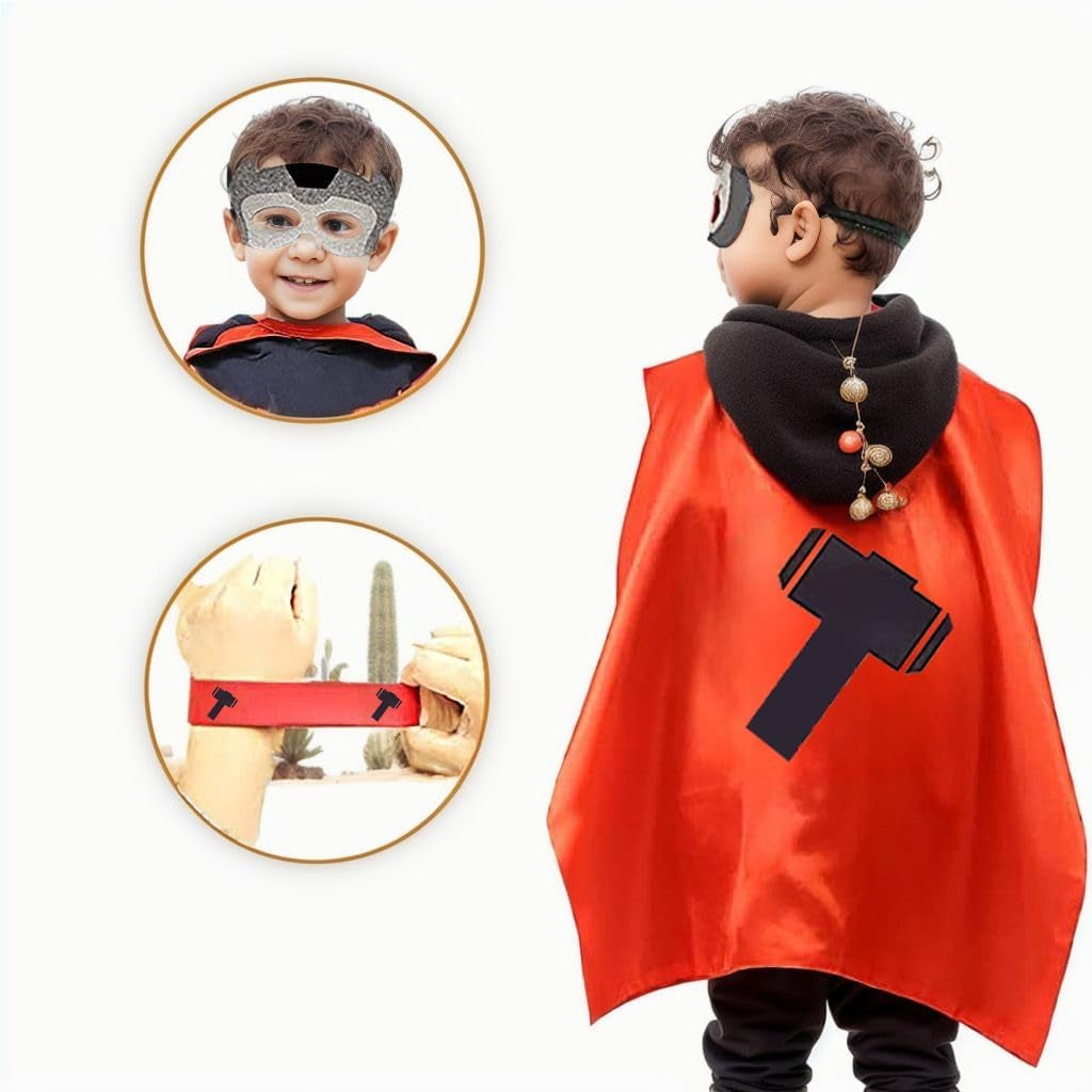 "Fera Superhero Capes and Accessories Set - Perfect Gifts for Boys and Girls, Ages 3-10, Ideal for Christmas and Halloween"