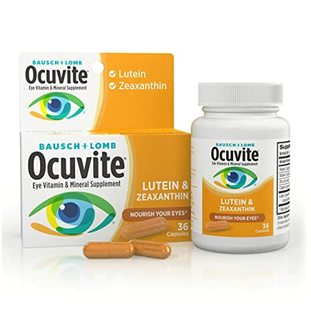 Bausch + Lomb Ocuvite Lutein Capsules, 36 Count Bottle (Pack of 2)