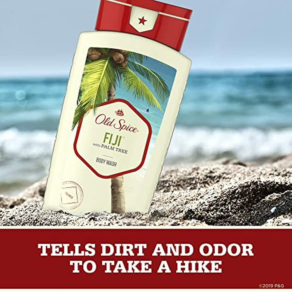 Old Spice Body Wash for Men, Fresher Fiji Scent, Fresher Collection, 16 Fluid Ounce (Pack of 4)